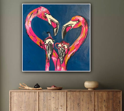 Richter Style Modern Abstract Oil Painting On Canvas 51x51cm Family Love Tate