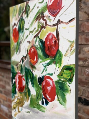 Richter Impressionist Style Original Oil Painting 76x60xm Apples In Bloom II Oka floral