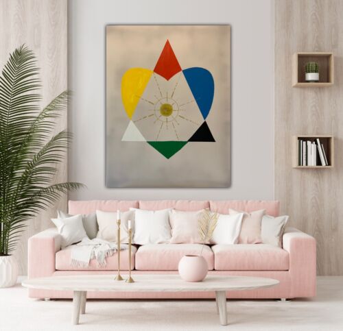 Kandinsky Style Original Abstract Large Oil Painting 90x70cm Balance Of Love ❤️ study