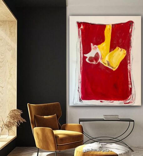 Richter Style Original Abstract Oil Painting On Canvas 100x80cm Love Art Life