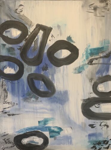 Large Original Bo Concept Style Oil Painting On Canvas Size 60X80 Cm Blue Shadow