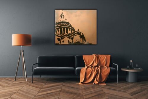 Richter Style Abstract Oil Painting On Canvas 50X60cm St Paul’s London At Night