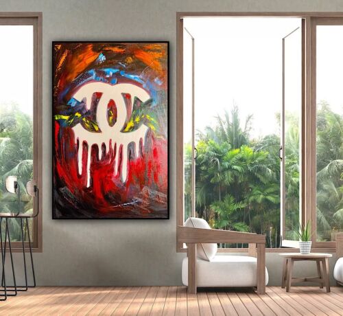 Richter Style Original Abstract Oil Painting On Canvas 76x50cm Luxury Affair