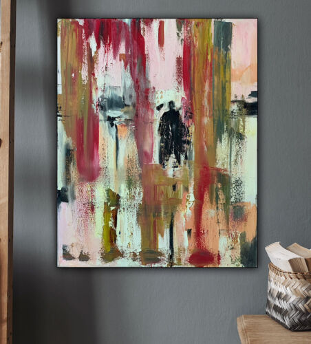 Richter StyLe Original Abstract Oil Painting On Canvas 50 X40cm City Shadows