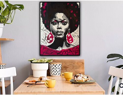 Oka Contemporary Abstract Original Oil Painting 60x45cm Shades Of Grace Woman portrait