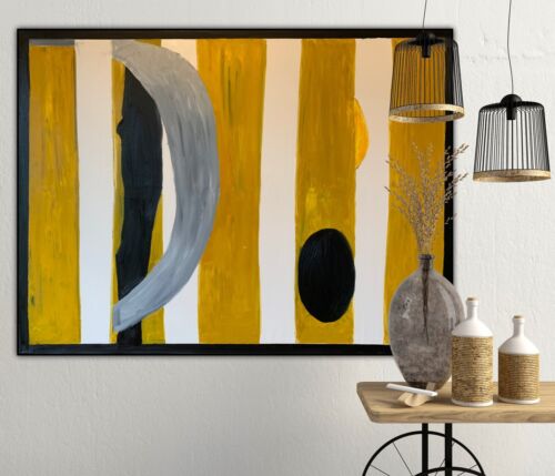 Robert Motherwell Style XLarge Oil Painting On Canvas 122X 92cm Abstract Tate study