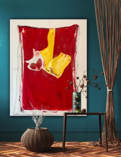 Richter Style Original Abstract Oil Painting On Canvas 100x80cm Love Art Life