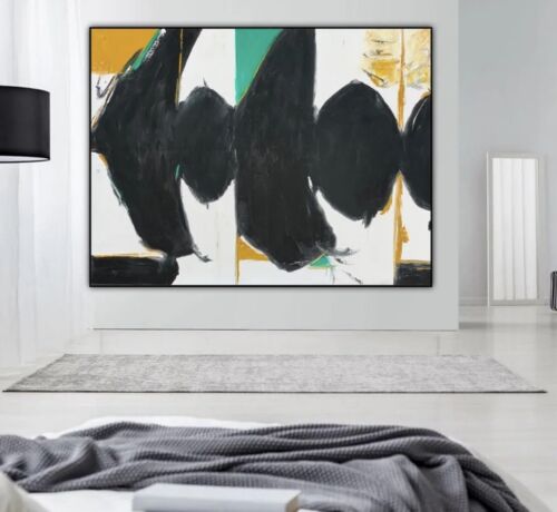 Robert Motherwell Abstract Oil Painting On Canvas 100X76cm Elegy To Spanish Tate study