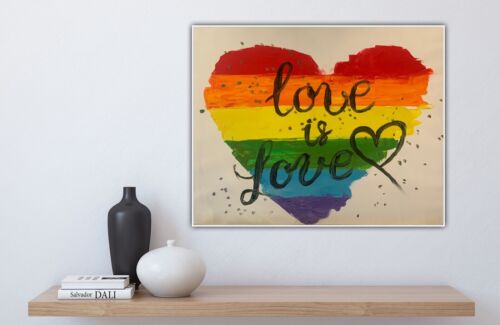 Richter Style Oil Painting On Canvas 50x40cm LGBT Pride Month Love Is Love