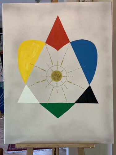 Kandinsky Style Original Abstract Large Oil Painting 90x70cm Balance Of Love ❤️ study