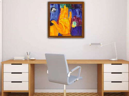 Framed Rare Paul Gauguin Portraits Scene 5 Original Abstract Painting 56X56cm study