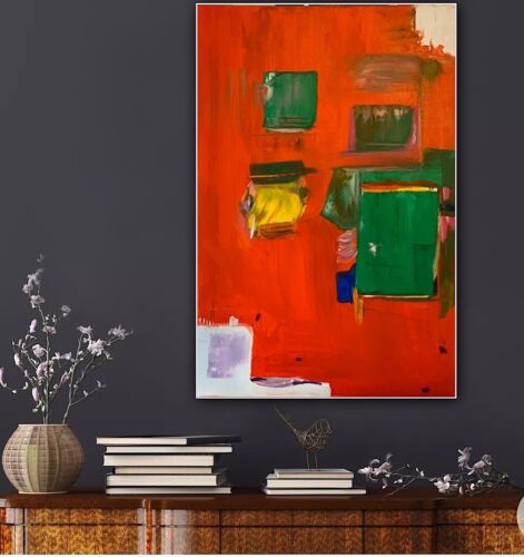 Hans Hofmann 1880-1996 Rate Abstract Oil Painting On Canvas 76x50cm Mecca I Tate study