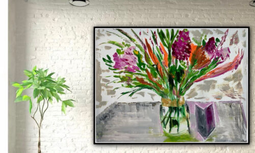 Matisse Style Original Abstract Oil Painting On Canvas 80x60cm Summer Bouquet flowers