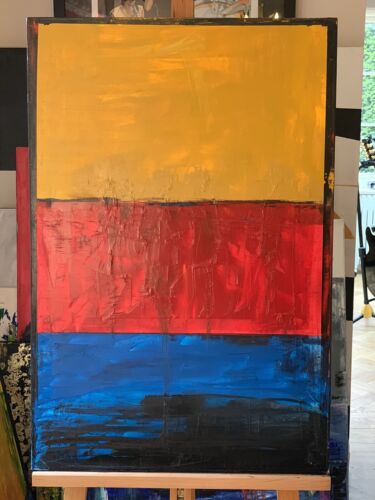 Rothko style Original Abstract Oil Painting On Canvas 76x52cm Seaside Colour II