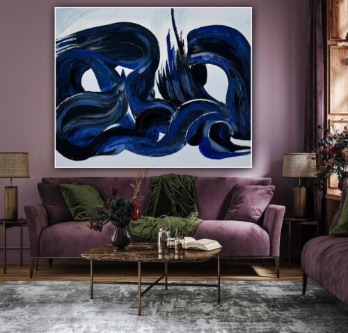 Richter Original Abstract Oil Painting On Canvas 120x100x4cm Seaside Escape I