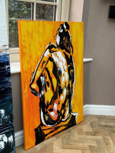 Large Abstract Original Oil Painting On 100x80cm canvas Thinking Of You Nude