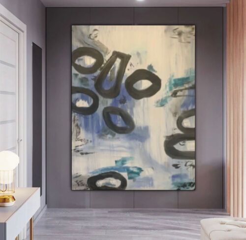Large Original Bo Concept Style Oil Painting On Canvas Size 60X80 Cm Blue Shadow