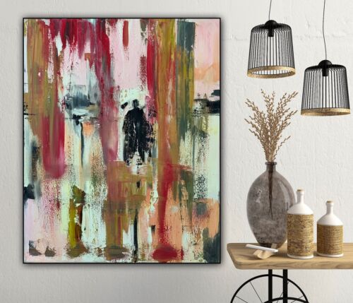 Richter StyLe Original Abstract Oil Painting On Canvas 50 X40cm City Shadows