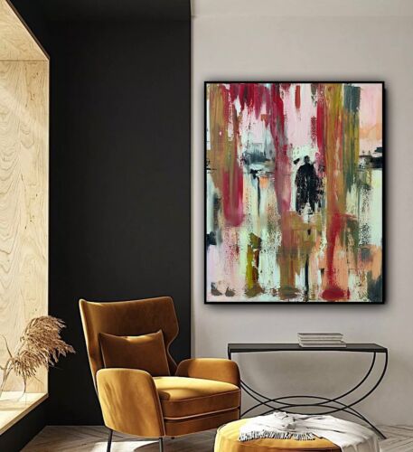 Richter StyLe Original Abstract Oil Painting On Canvas 50 X40cm City Shadows
