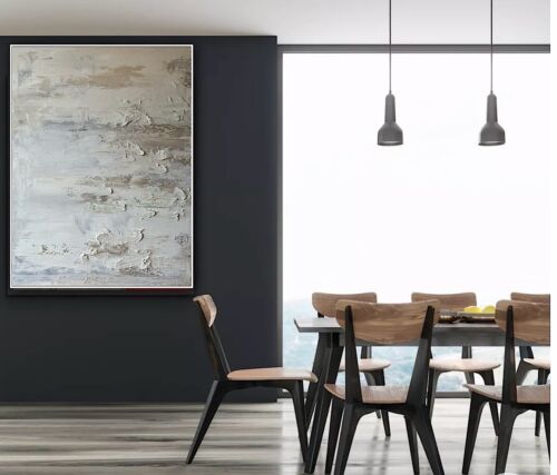 Richter StyLe Abstract Original Oil Painting On Canvas 80x60cm Textured Dessert