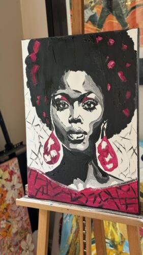 Oka Contemporary Abstract Original Oil Painting 60x45cm Shades Of Grace Woman portrait