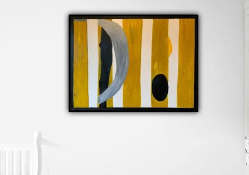 Robert Motherwell Style XLarge Oil Painting On Canvas 122X 92cm Abstract Tate study