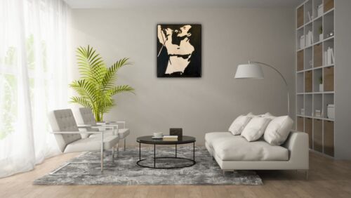 Abstract Original Oil Painting On Canvas 60X 50 Cm Large Freddie MercUry Queen