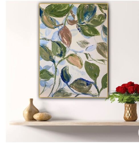 Impressionist Style Original Oil painting On Canvas 62x45cm Botanical Spring Oka floral