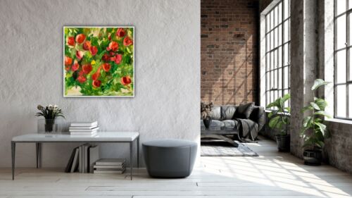 Richter StyLe Abstract Oil Painting On Canvas 50x50cm Apples In Bloom 1 In Oka floral