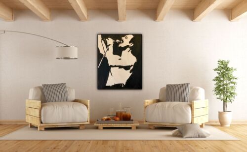 Abstract Original Oil Painting On Canvas 60X 50 Cm Large Freddie MercUry Queen