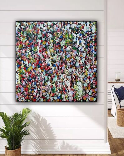 Oka Contemporary Abstract Original Oil Painting On 80x80cm Through The Crowd