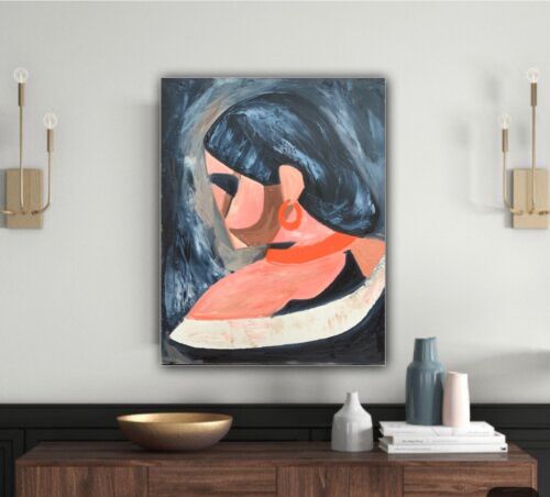 Original Abstract Oil Painting On Canvas 50x40cm Francis Picabia study