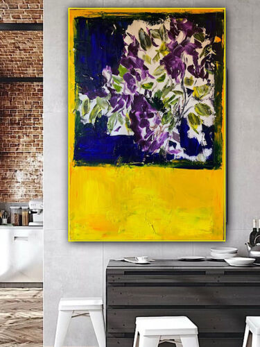 Rothko style Abstract Impressionist Original Oil Painting 90X60cm Window Blossom