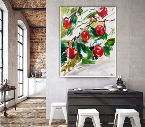 Richter Impressionist Style Original Oil Painting 76x60xm Apples In Bloom II Oka floral