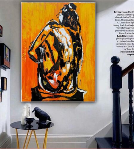Large Abstract Original Oil Painting On 100x80cm canvas Thinking Of You Nude