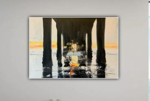 Richter Original Abstract Oil Painting On Canvas 84x60cm Bo Concept Manhattan