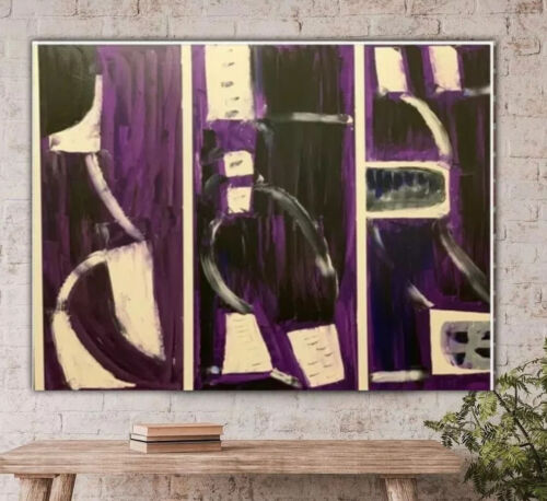 Richter Style Original Abstract Oil Painting On Canvas 122 X 92 Cm Maze