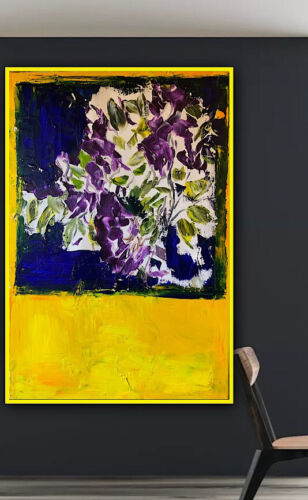 Rothko style Abstract Impressionist Original Oil Painting 90X60cm Window Blossom