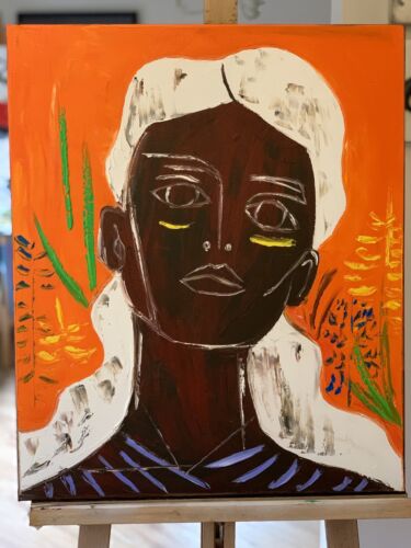 Gauguin Famous Abstract Oil Painting On 1.8cm Canvas 50x60cm African Woman Art portrait