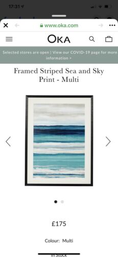Richter Style Striped Sea Sky Original Oil Painting On Canvas 100x80cm LikE Oka