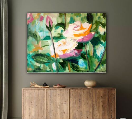 Igor Saharov’s study of Roses Original abstract Oil Painting On Canvas 60x46cm
