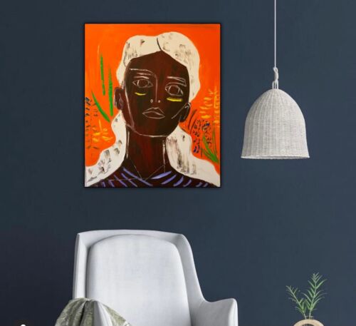 Gauguin Famous Abstract Oil Painting On 1.8cm Canvas 50x60cm African Woman Art portrait