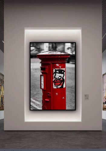 Large Abstract limited print On 81 x 55cm canvas Graffiti Post Box Free postage