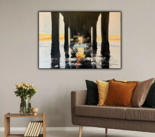 Richter Original Abstract Oil Painting On Canvas 84x60cm Bo Concept Manhattan