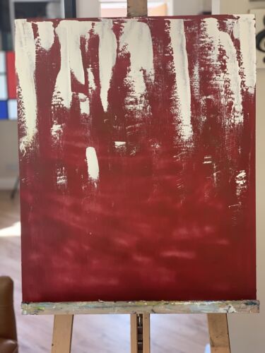 Large Original Mark Rothko Style Oil Painting On Wood Size 50cmX60 Cm In Harrods