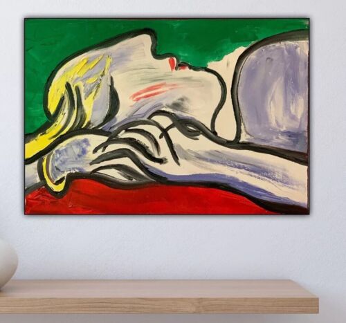 Abstract oil Painting On 16mm Canvas 30 X 40cm Rest Ready To Hang study