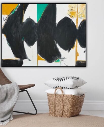 Robert Motherwell Abstract Oil Painting On Canvas 100X76cm Elegy To Spanish Tate study