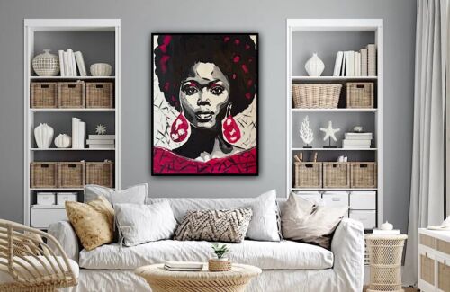 Oka Contemporary Abstract Original Oil Painting 60x45cm Shades Of Grace Woman portrait