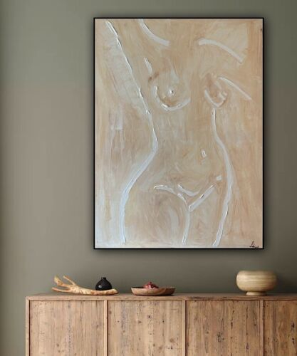 Oka Design Contemporary Abstract Original Oil Painting On 80x60cm Canvas Nude