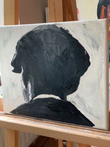 Tommy Shelby Original abstract Oil Painting On Canvas 25cmX 30Cm Peaky Blinders